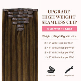 GOO GOO Clip in Hair Extensions showing high-quality clips and texture