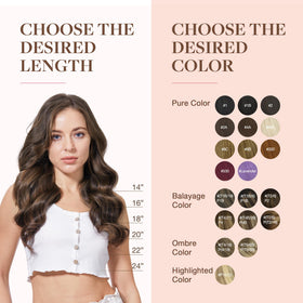 GOO GOO Clip in Hair Extensions showing multiple shades available