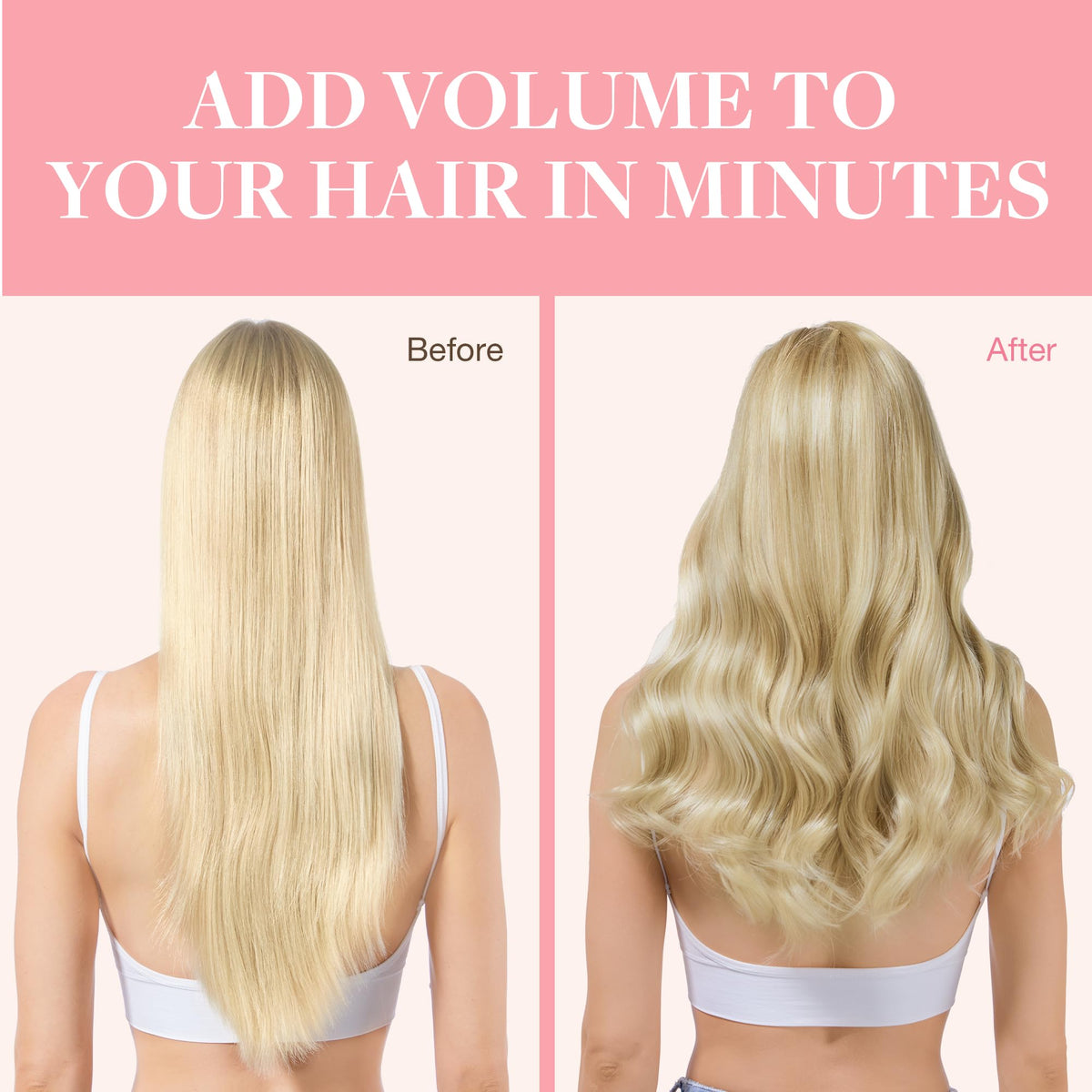 GOO GOO Clip in Hair Extensions showing natural blend with hair
