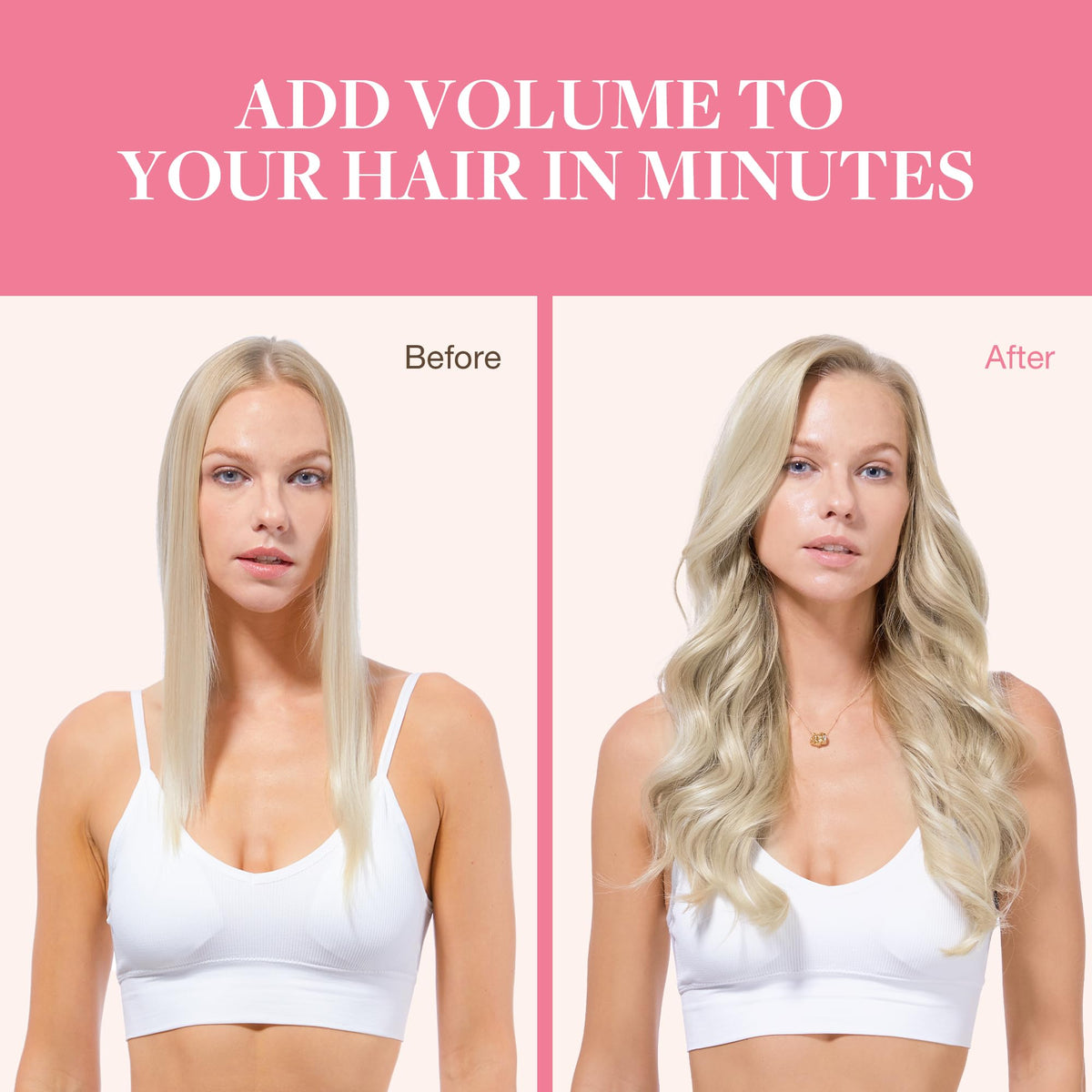 GOO GOO Clip in Hair Extensions showing natural blend with hair