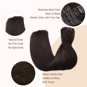 GOO GOO Clip in Hair Extensions showing natural texture