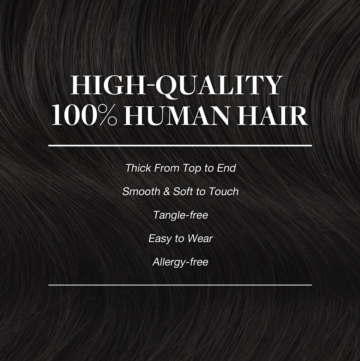 GOO GOO Clip in Hair Extensions showing smooth texture