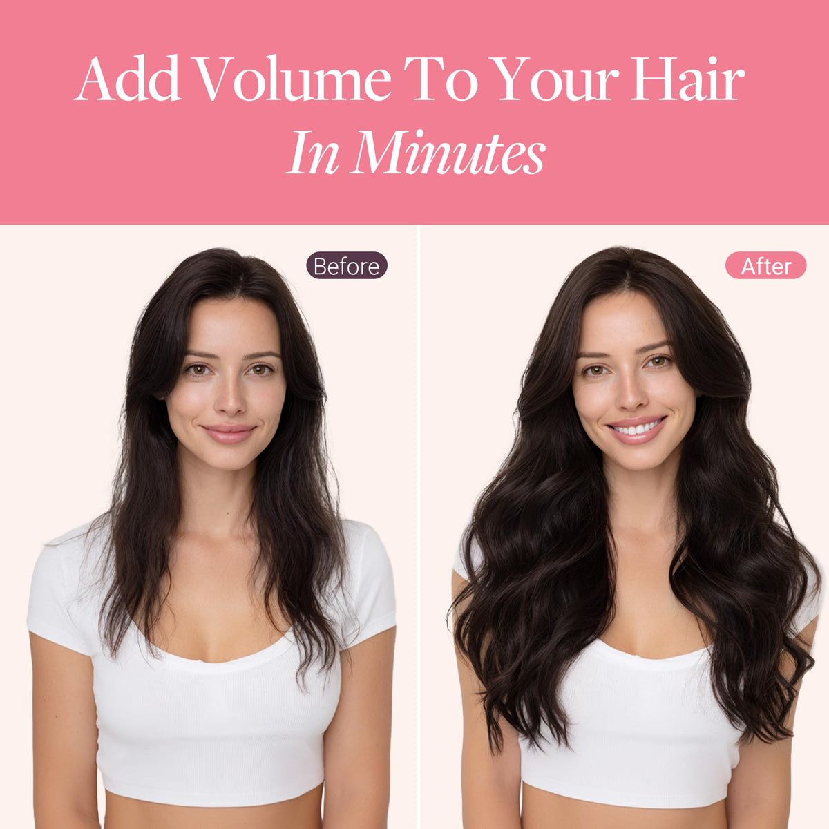 GOO GOO Clip in Hair Extensions showing smooth texture