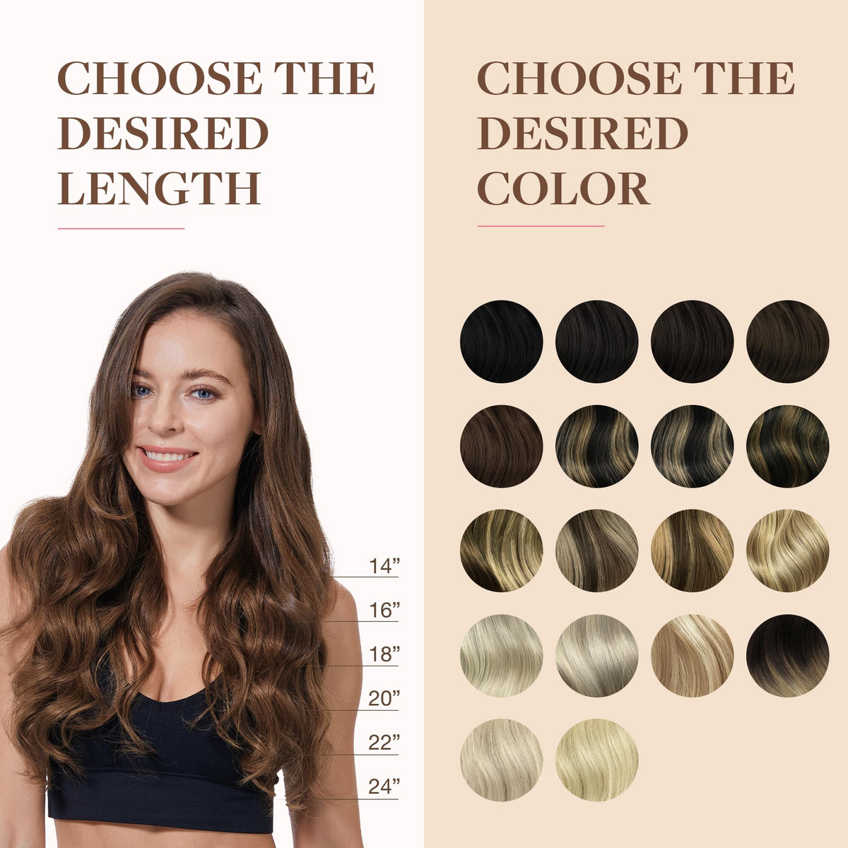 GOO GOO Clip in Hair Extensions showing soft PU strips