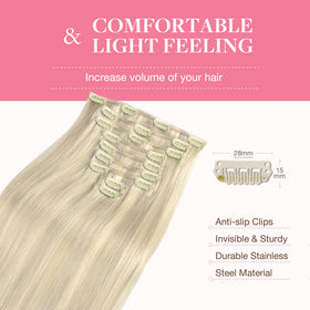 GOO GOO Clip in Hair Extensions showing texture