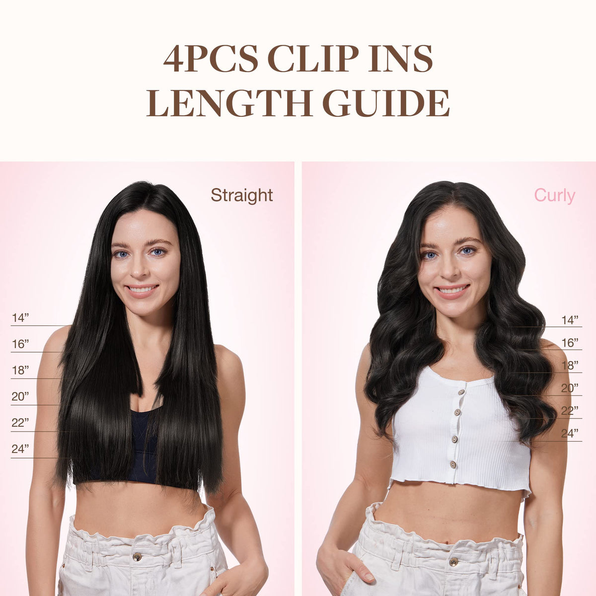 GOO GOO Clip in Hair Extensions showing texture and shine