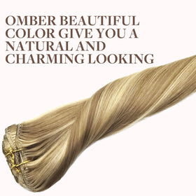 GOO GOO Clip in Hair Extensions showing texture and shine