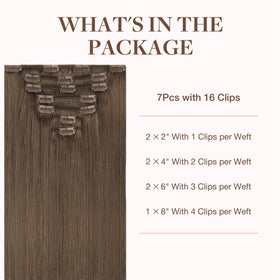 GOO GOO Clip in Hair Extensions showing the silicone-backed clips