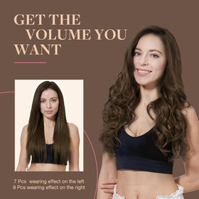 GOO GOO Clip in Hair Extensions showing various shades