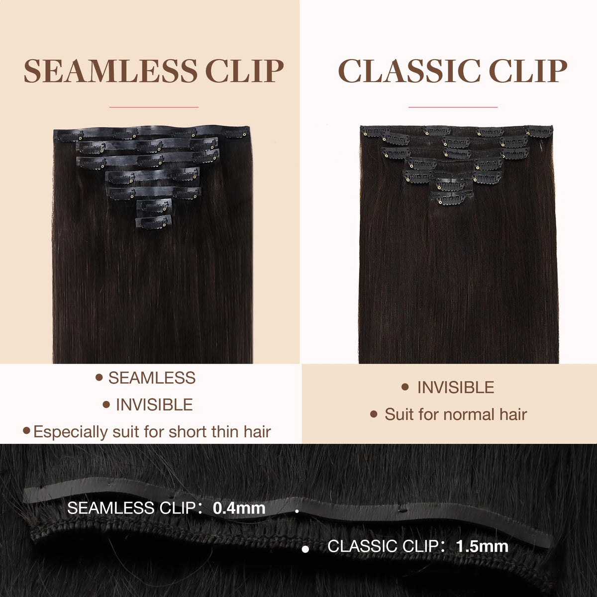 GOO GOO Clip in Hair Extensions styled in hair
