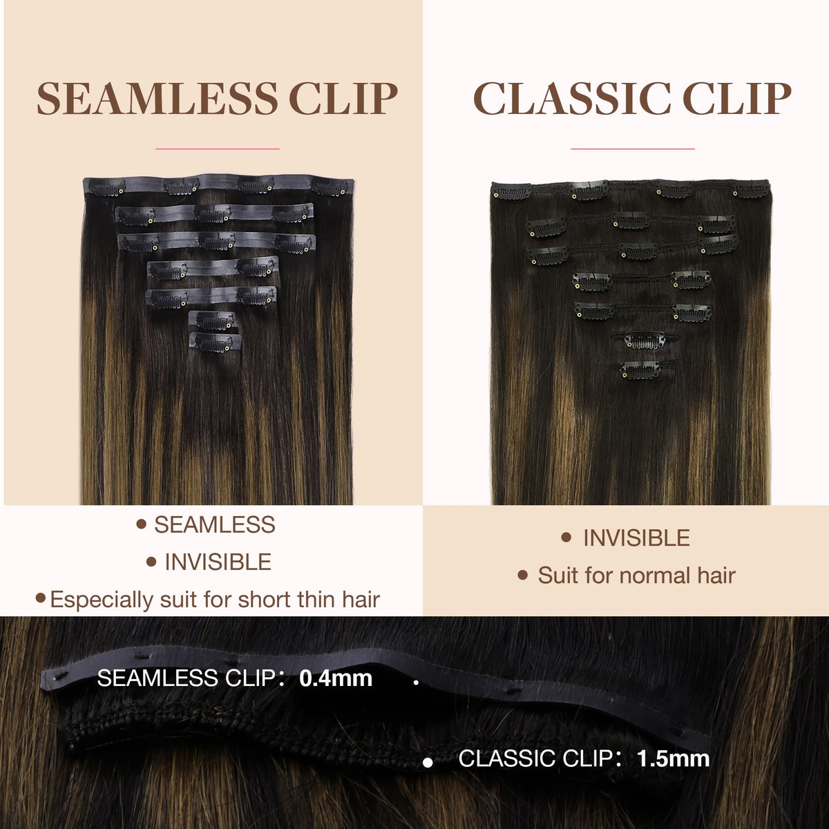 GOO GOO Clip in Hair Extensions styled in hair