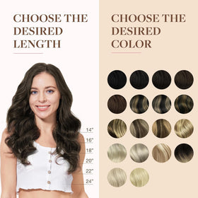 GOO GOO Clip in Hair Extensions styled in loose waves