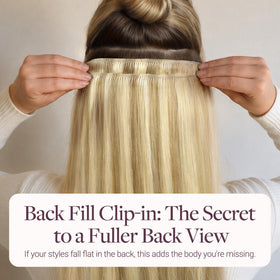 GOO GOO Clip in Hair Extensions styled on a mannequin