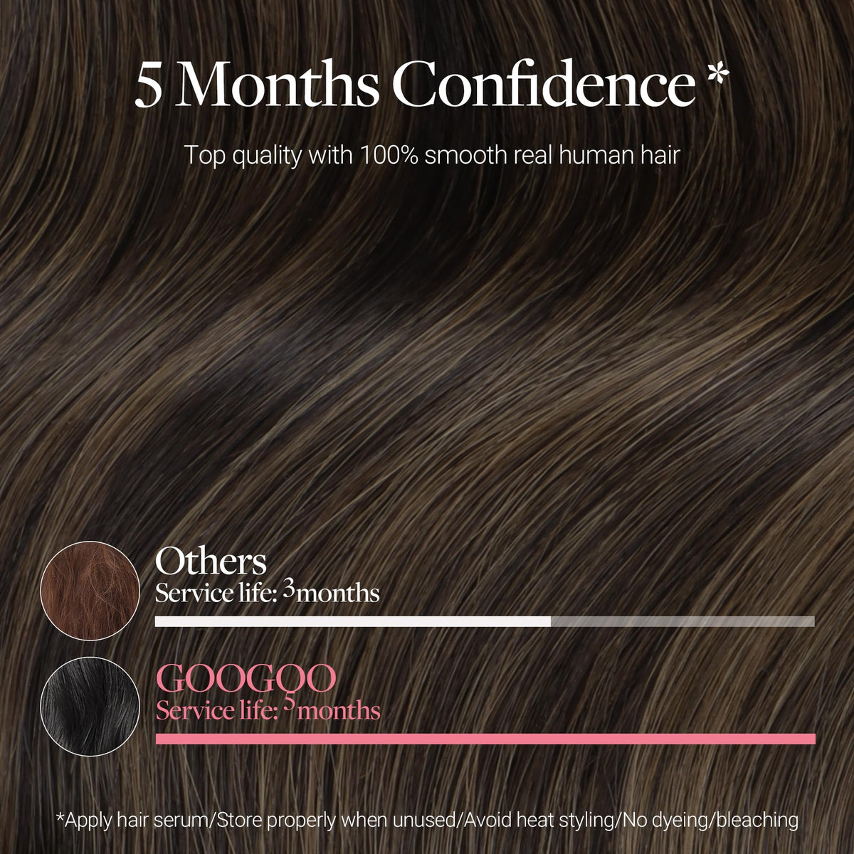 GOO GOO Clip in Hair Extensions styled on a mannequin