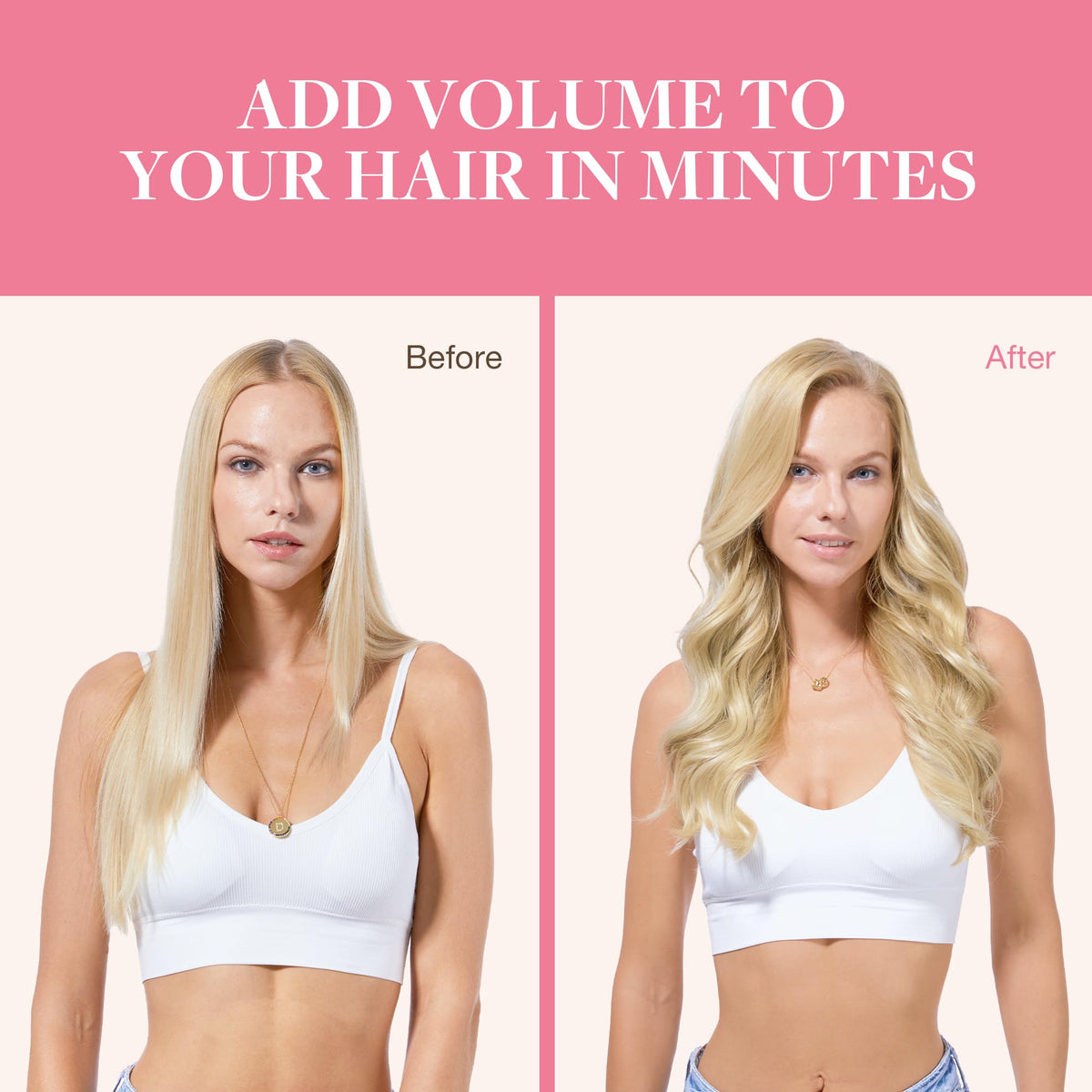 GOO GOO Clip in Hair Extensions styled on mannequin