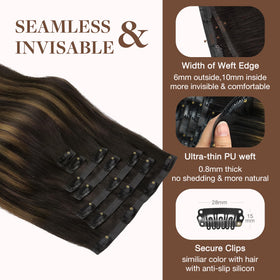 GOO GOO Clip in Hair Extensions styled on model