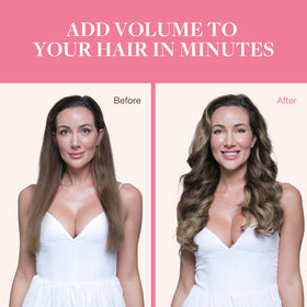 GOO GOO Clip in Hair Extensions styled with curls