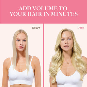 GOO GOO Clip in Hair Extensions styled with curls