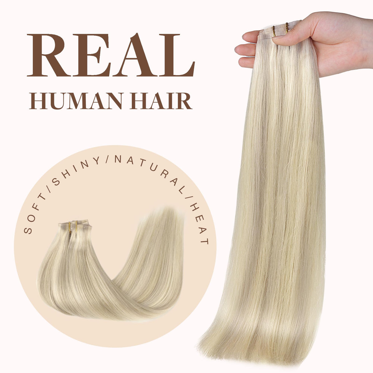 GOO GOO Clip in Hair Extensions styled with curls