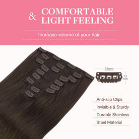 GOO GOO Clip in Hair Extensions texture comparison