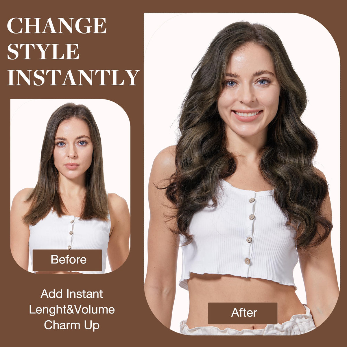 GOO GOO clip in hair extensions with care instructions