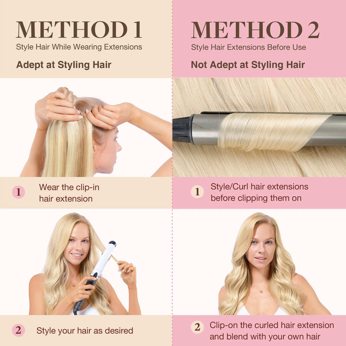 GOO GOO Clip in Hair Extensions with extra clips included
