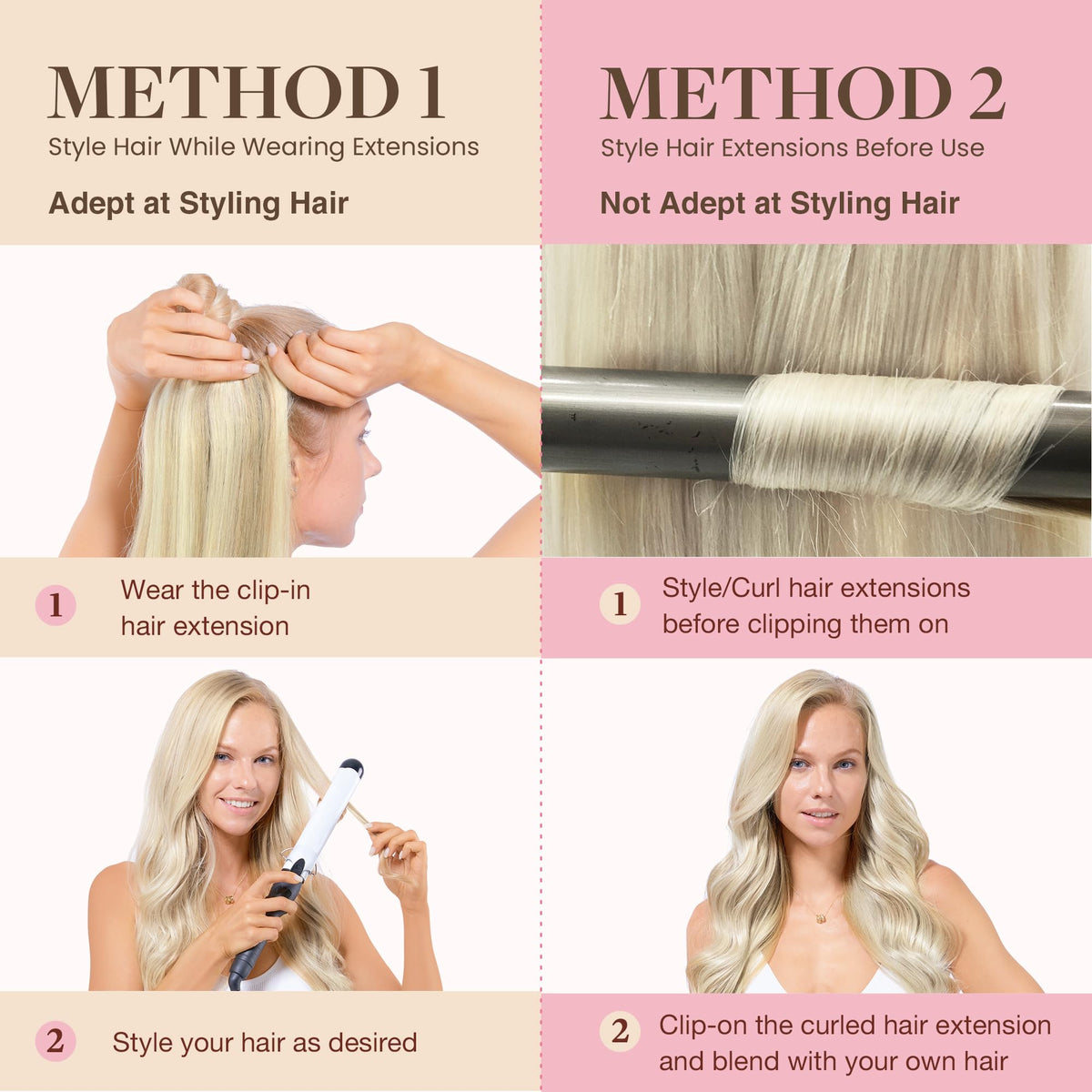 GOO GOO Clip in Hair Extensions with extra clips included