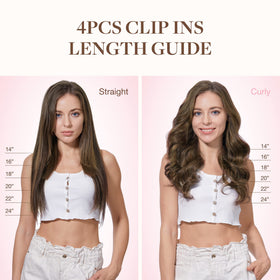 GOO GOO Clip in Hair Extensions with styling tools