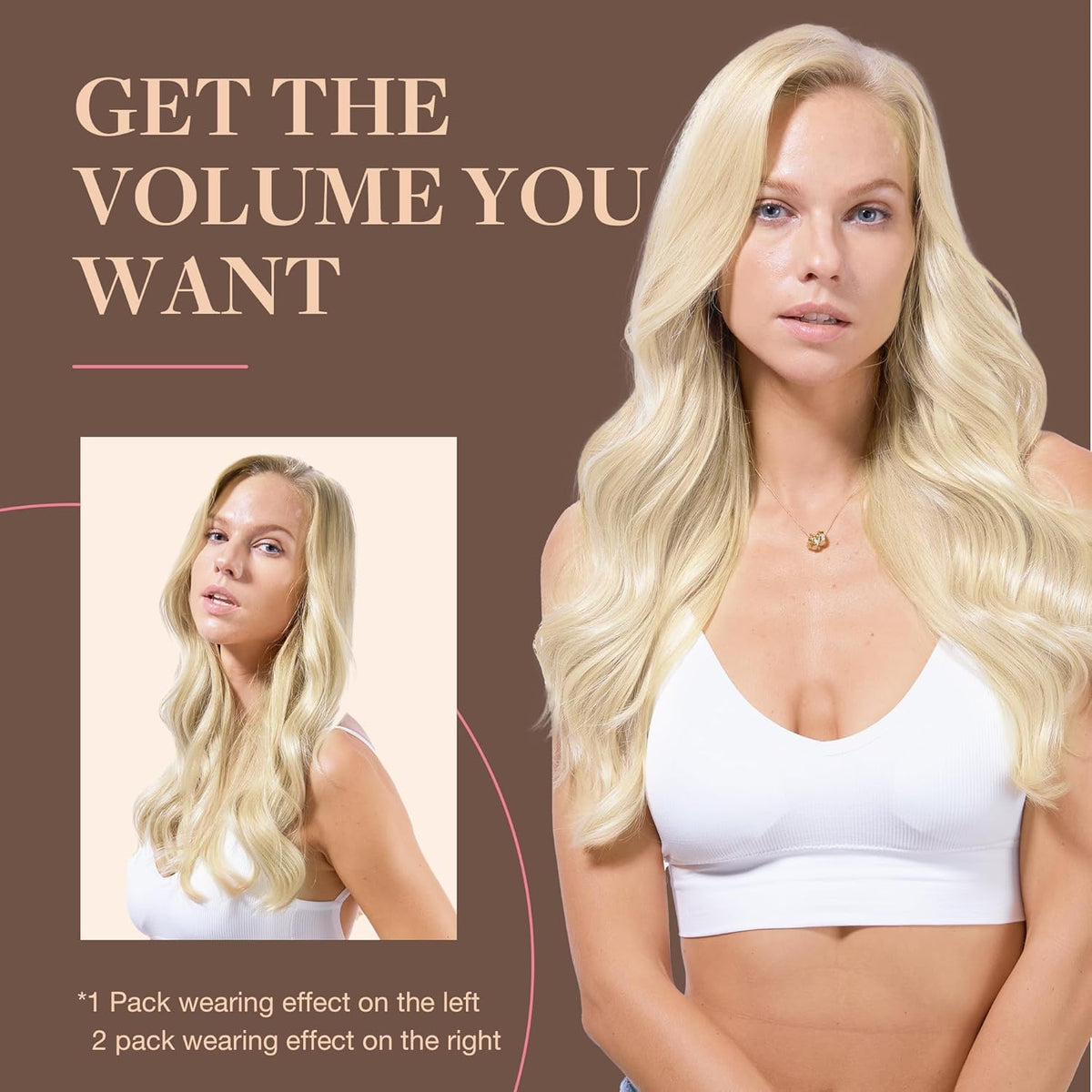 GOO GOO Clip in Hair Extensions with styling tools