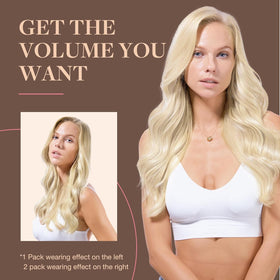 GOO GOO Clip in Hair Extensions with styling tools
