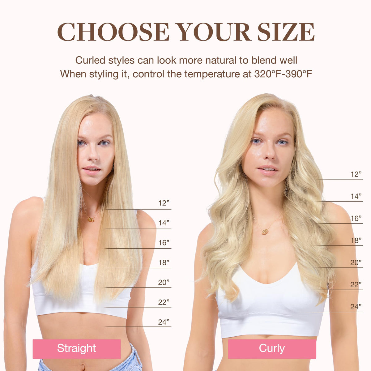 GOO GOO Clip in Hair Extensions with styling tools