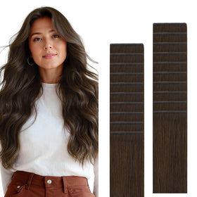 GOO GOO Genius Tape in Hair Extensions 20inch Chocolate Brown front view