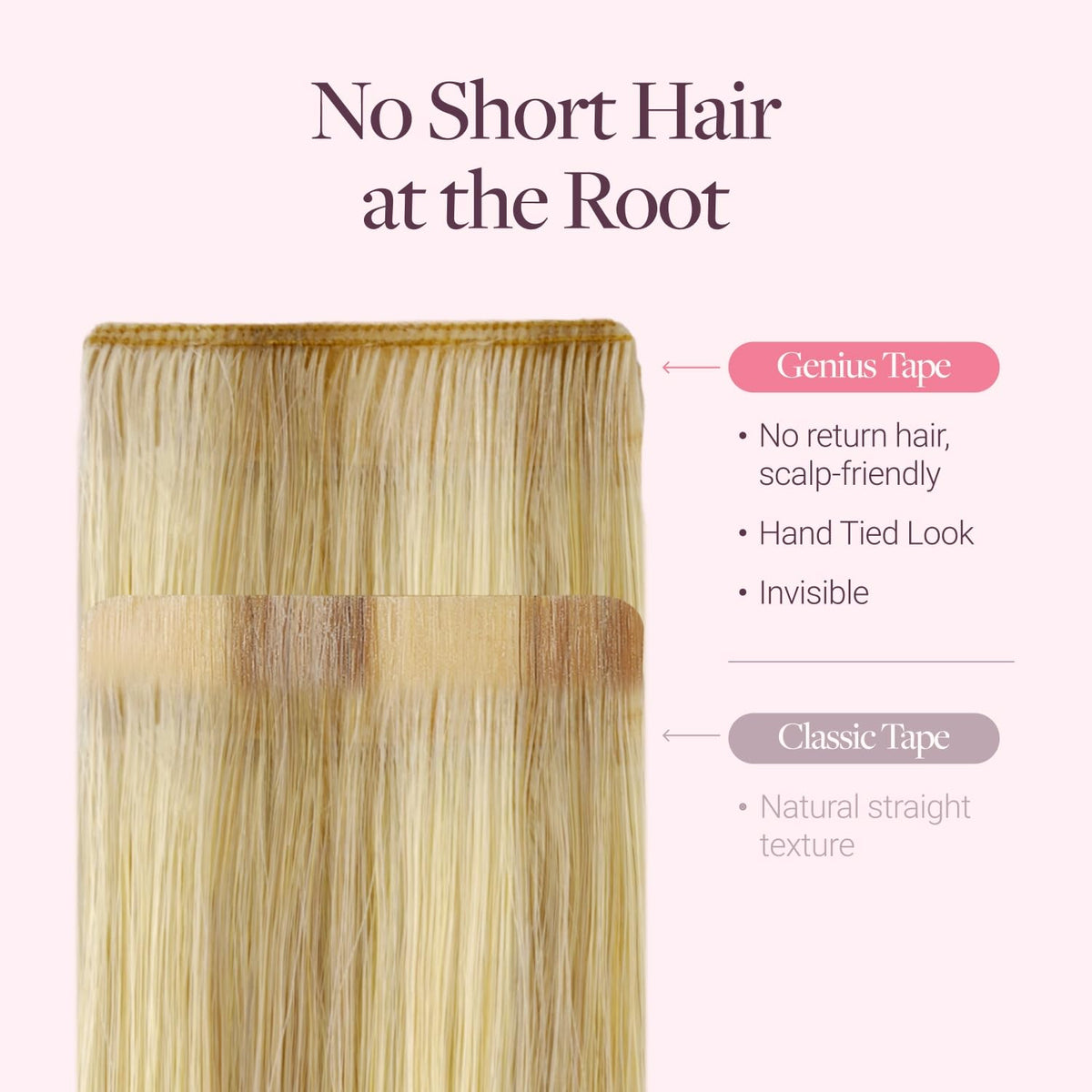 GOO GOO Genius Tape in Hair Extensions back view