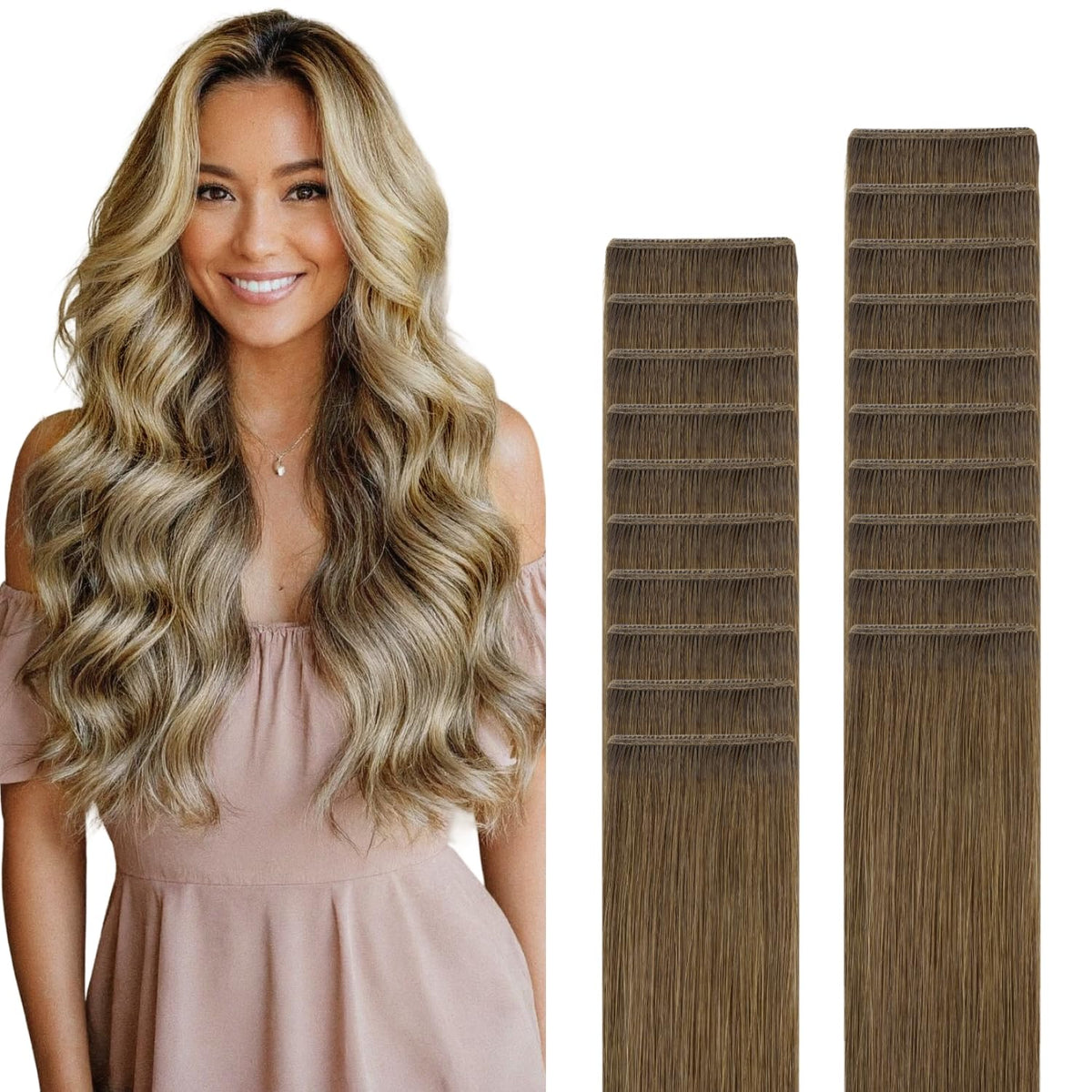 GOO GOO Genius Tape in Hair Extensions front view with packaging