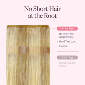 GOO GOO Genius Tape in Hair Extensions showing texture