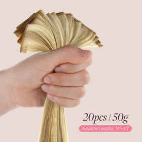 GOO GOO Genius Tape in Hair Extensions styled in a braid