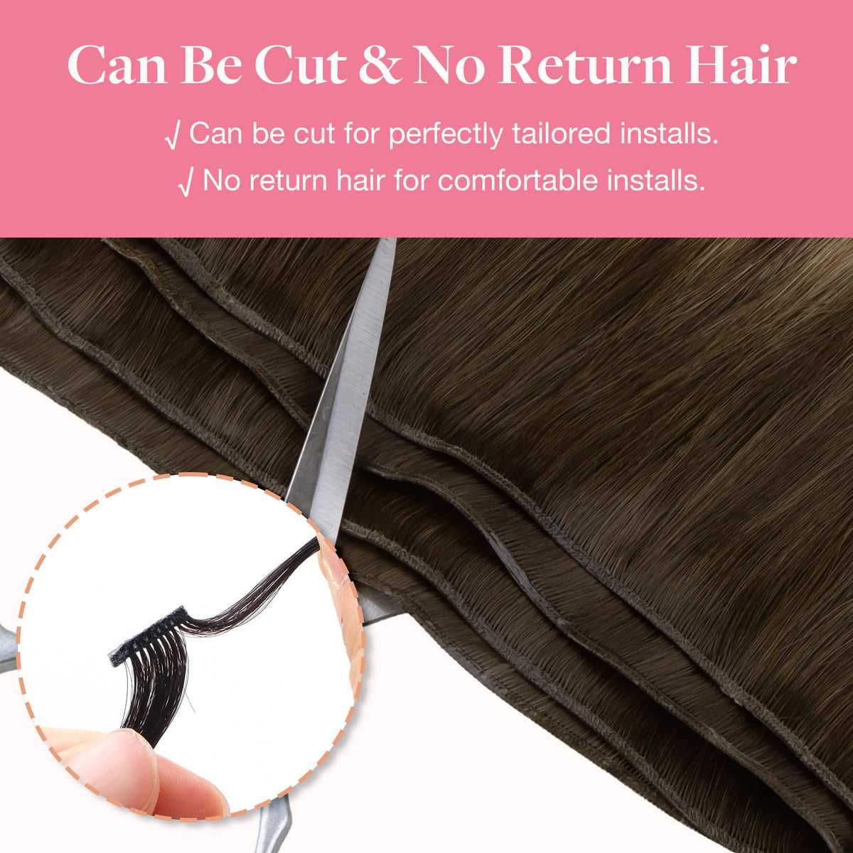 GOO GOO Genius Weft Hair Extensions back view