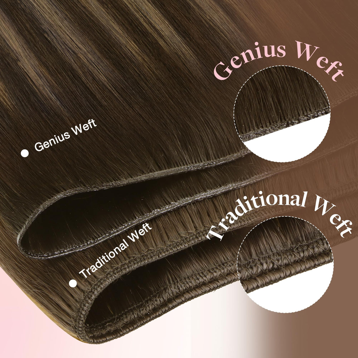 GOO GOO Genius Weft Hair Extensions close-up of weft