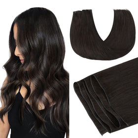 GOO GOO Genius Weft Hair Extensions front view showing natural colour