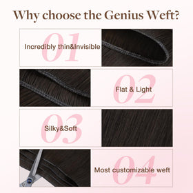 GOO GOO Genius Weft Hair Extensions in a hair care setting