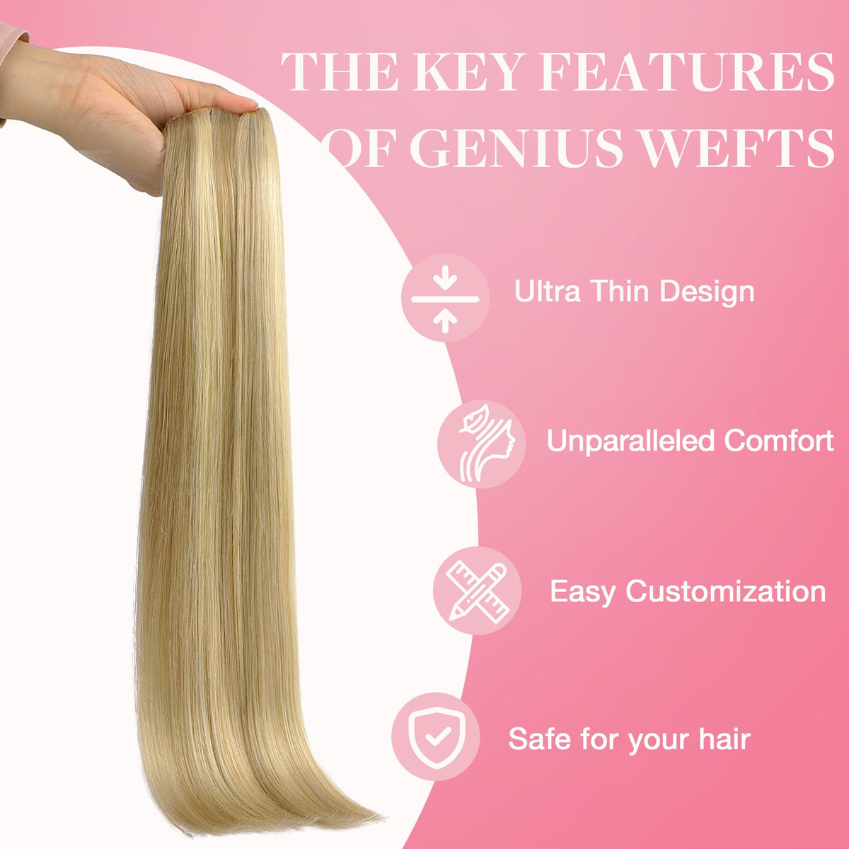 GOO GOO Genius Weft Hair Extensions in different lengths