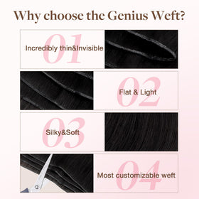 GOO GOO Genius Weft Hair Extensions in different lengths