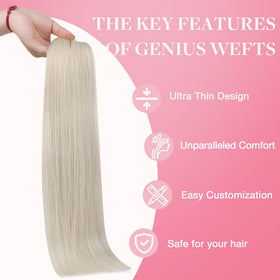 GOO GOO Genius Weft Hair Extensions in natural light