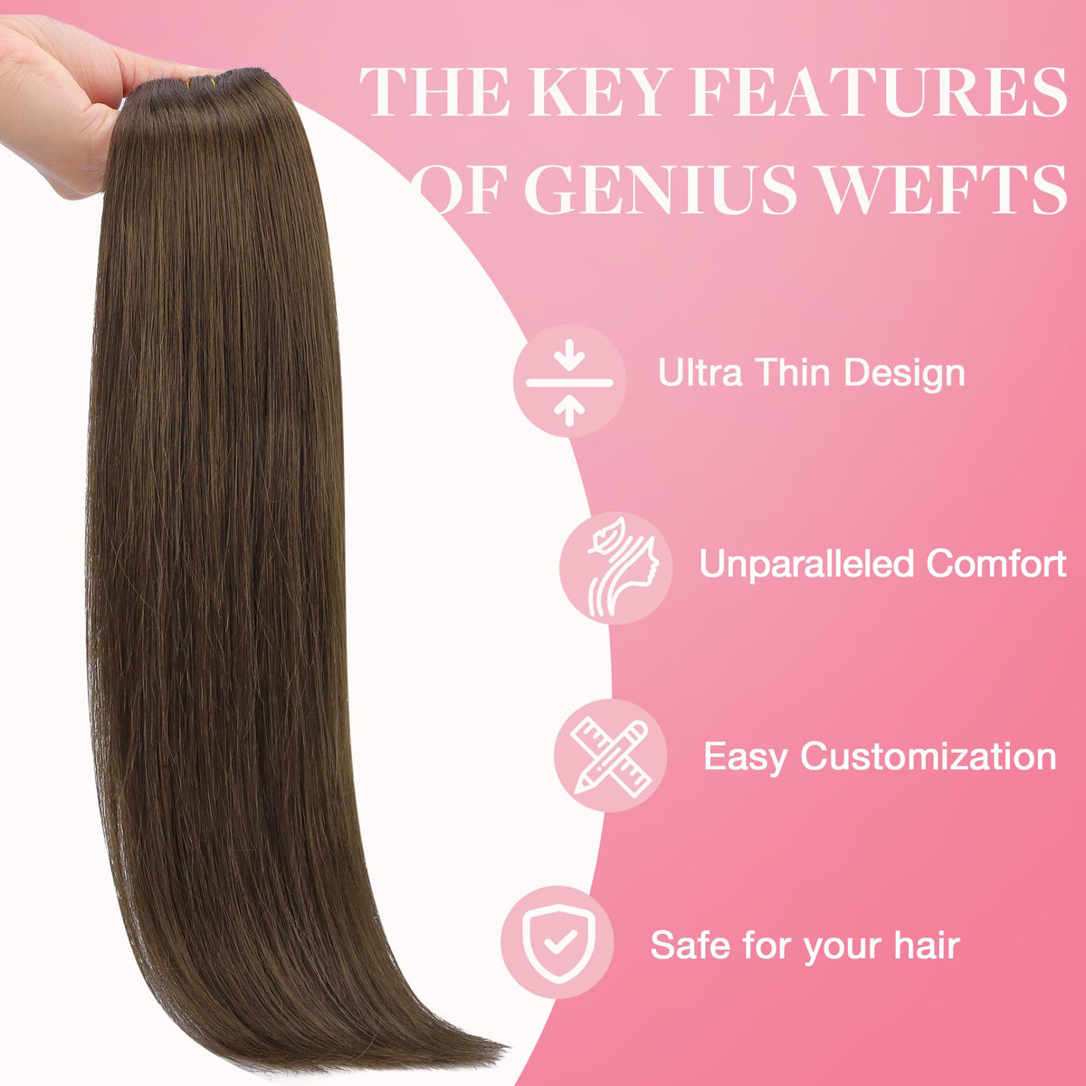 GOO GOO Genius Weft Hair Extensions in various lengths