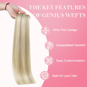 GOO GOO Genius Weft Hair Extensions on a mannequin