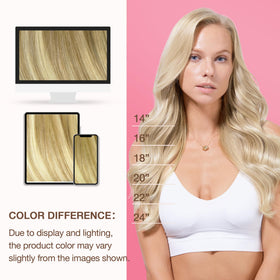 GOO GOO Genius Weft Hair Extensions on a model