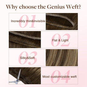 GOO GOO Genius Weft Hair Extensions on model