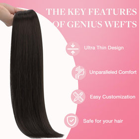 GOO GOO Genius Weft Hair Extensions showing length and texture