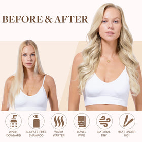 GOO GOO Hair Extensions displayed with care instructions