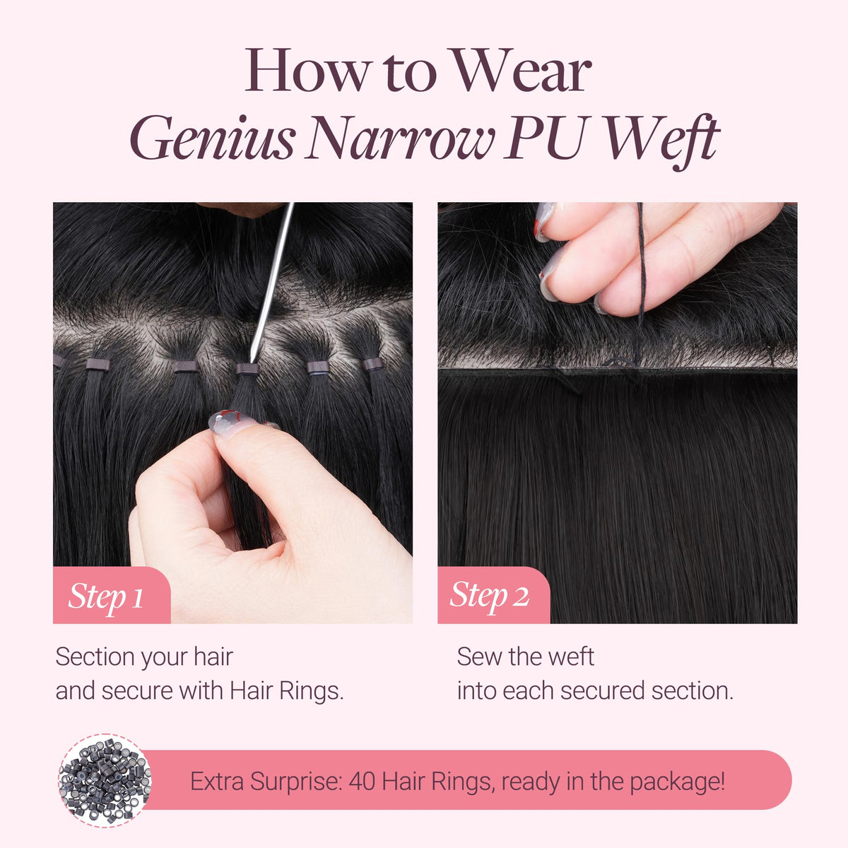 GOO GOO Hair Extensions in packaging